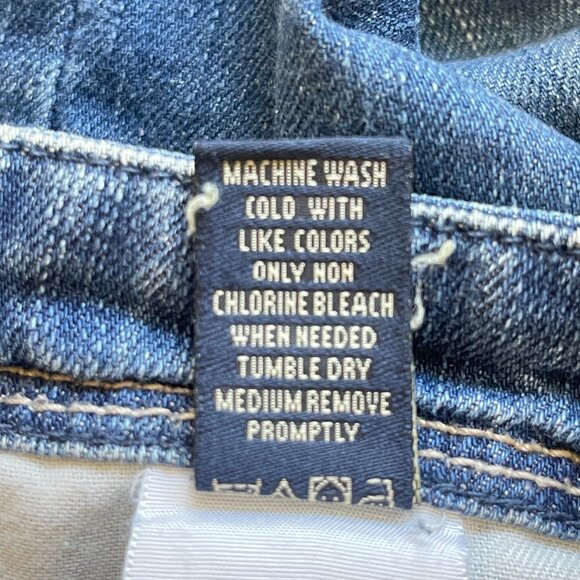 American Eagle Shorts 8 Blue Denim Jean Front Snap - Picture 5 of 5